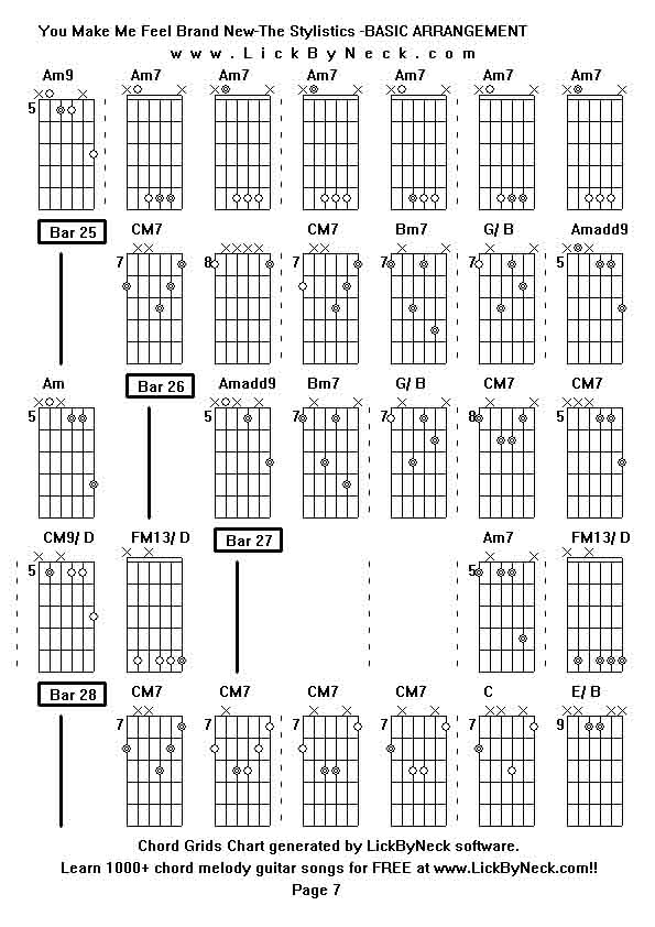 Chord Grids Chart of chord melody fingerstyle guitar song-You Make Me Feel Brand New-The Stylistics -BASIC ARRANGEMENT,generated by LickByNeck software.